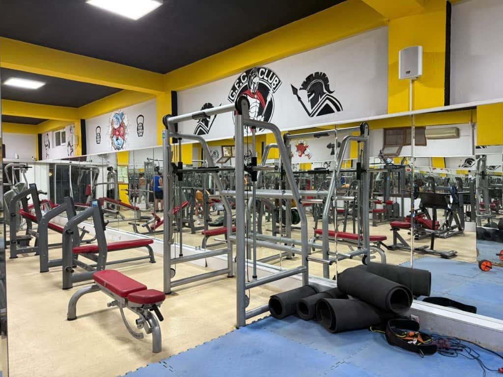 Inside the Goreme Fitness Center gym showing various equipment