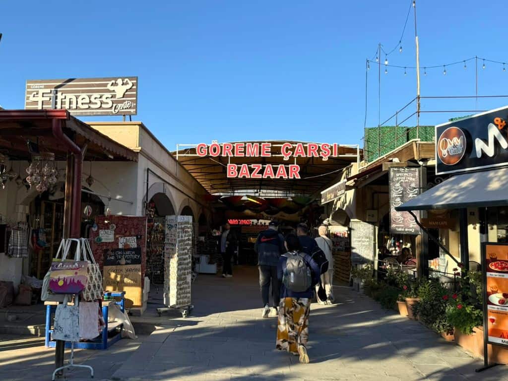 Bazaar shopping mall entrance to get to Goreme Fitness Center gym