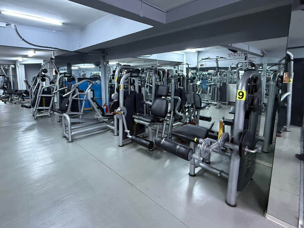 Various weight machines in the gym
