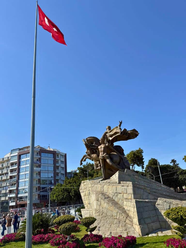 Ataturk monument in Antalya, Turkiye