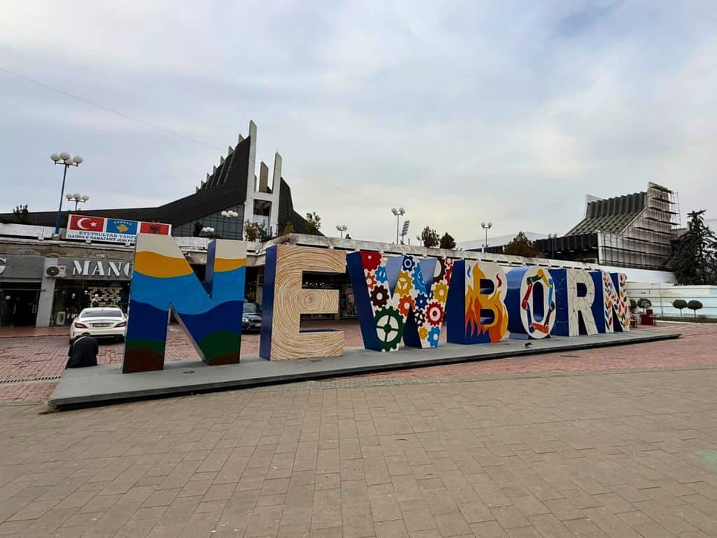 Newborn monument in Pristina