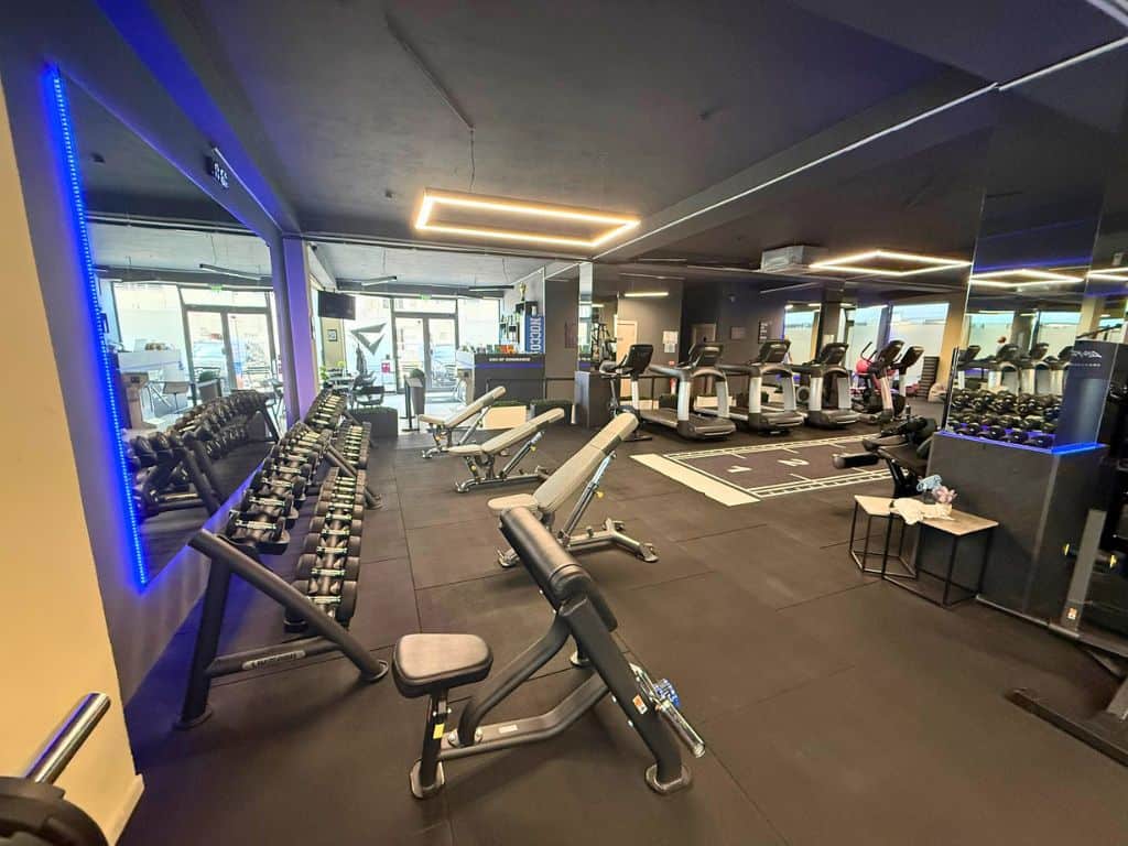 Dominor Fitness dumbbell rack with benches